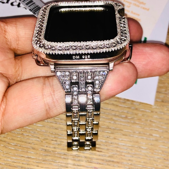 Real diamond Apple Watch bezel not CZ Not fake Custom made Sale FREE APPRAISAL - Picture 9 of 10
